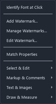 Tools menu in PDF Studio